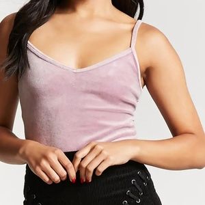 Forever 21 velvet crop top